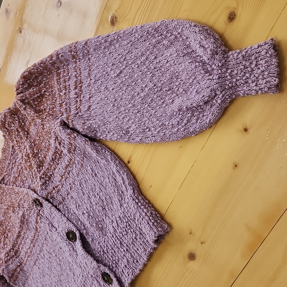 J Crew Reversible Space-Dyed Cardigan Sweater in Dusty Mauve S - Picture 17 of 17